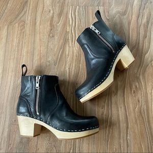 NEW Swedish Hasbeens Leather Ankle Boots, size 6.5/EU 37